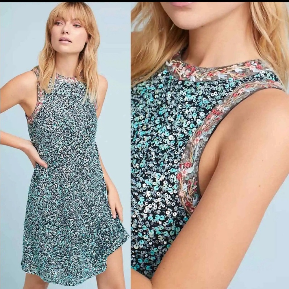 Anthropologie Varun Bahl beautiful dress.  Size 8-10. Perfect.